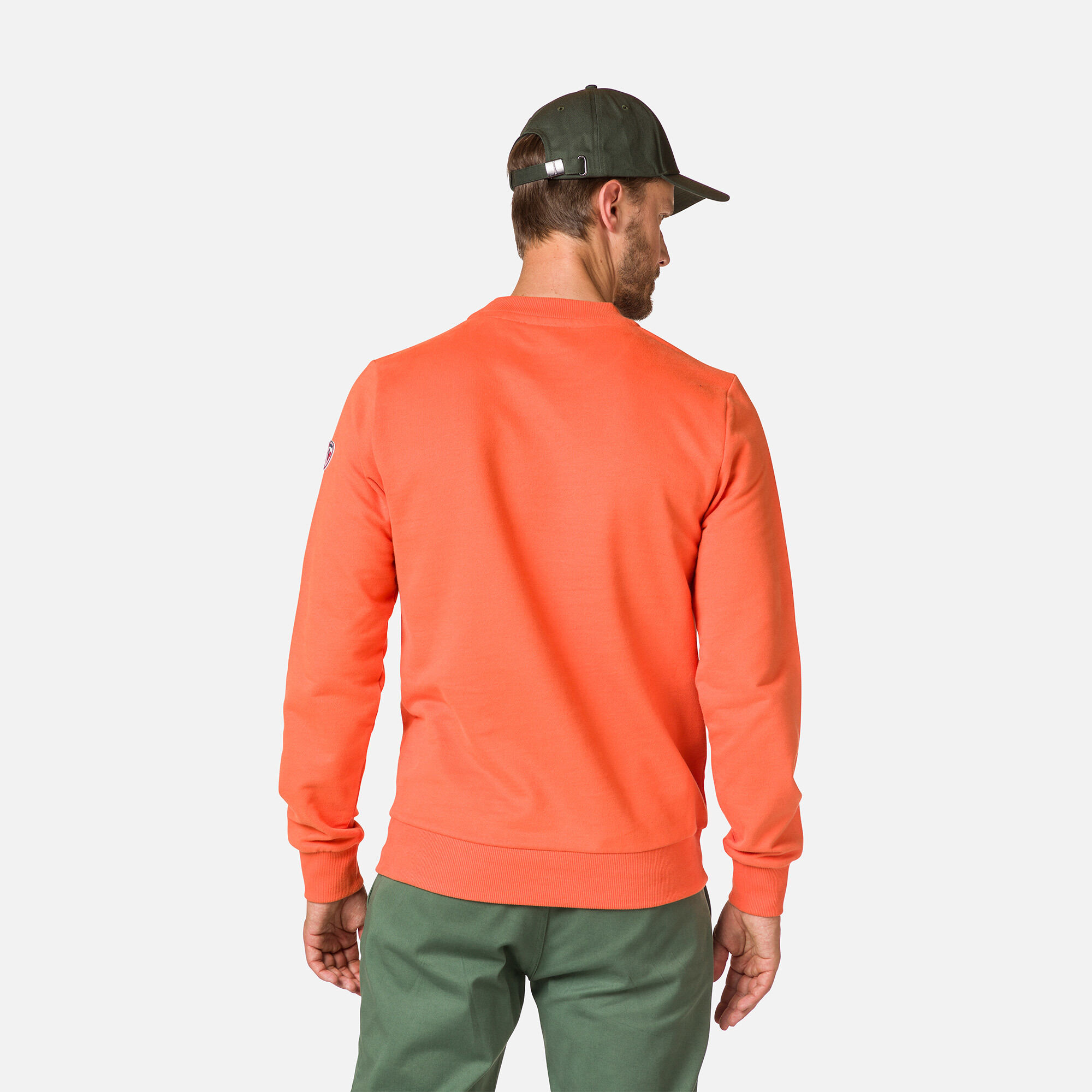 Sweat en coton à col rond Logo Homme