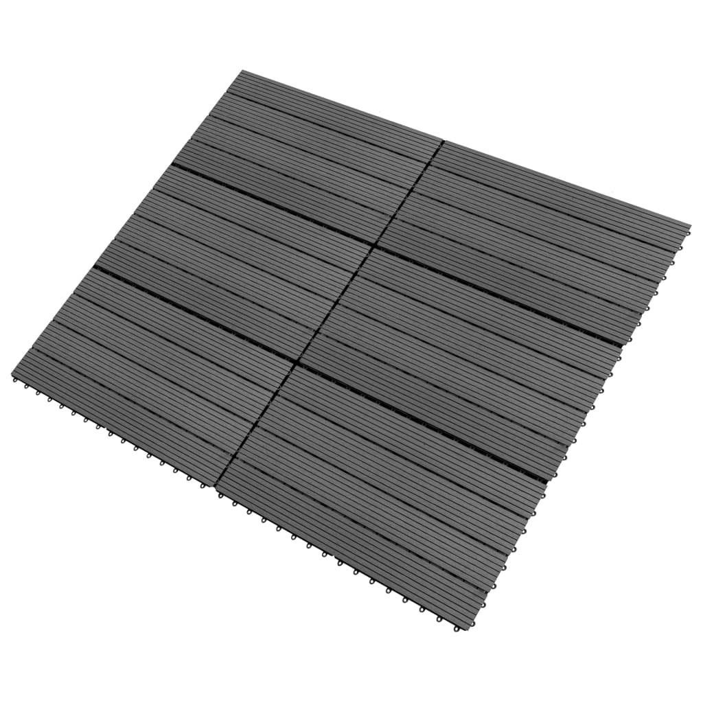 Teppichboden WPC-Fliesen 60×30 cm 6 Stk. 1m² Grau, vidaXL