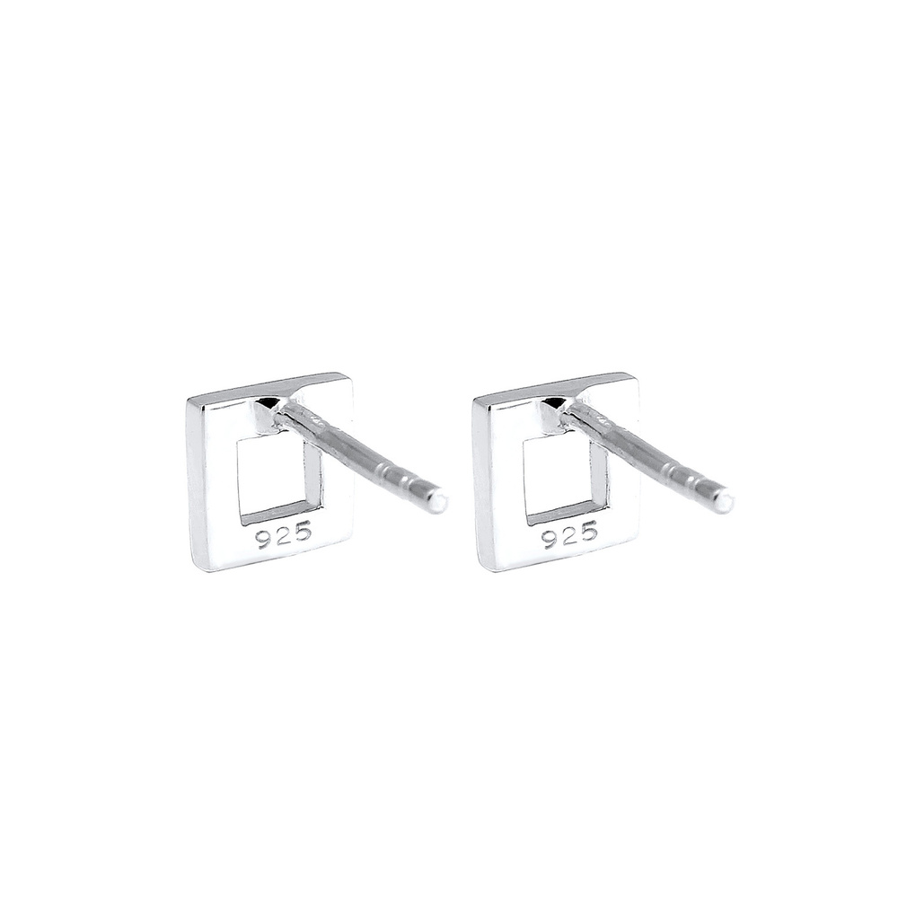 Elli Elli Boucles d'Oreilles Femme Tendance au Motif Carré du Clou d'Oreilleen en Arge Boucles d'oreilles