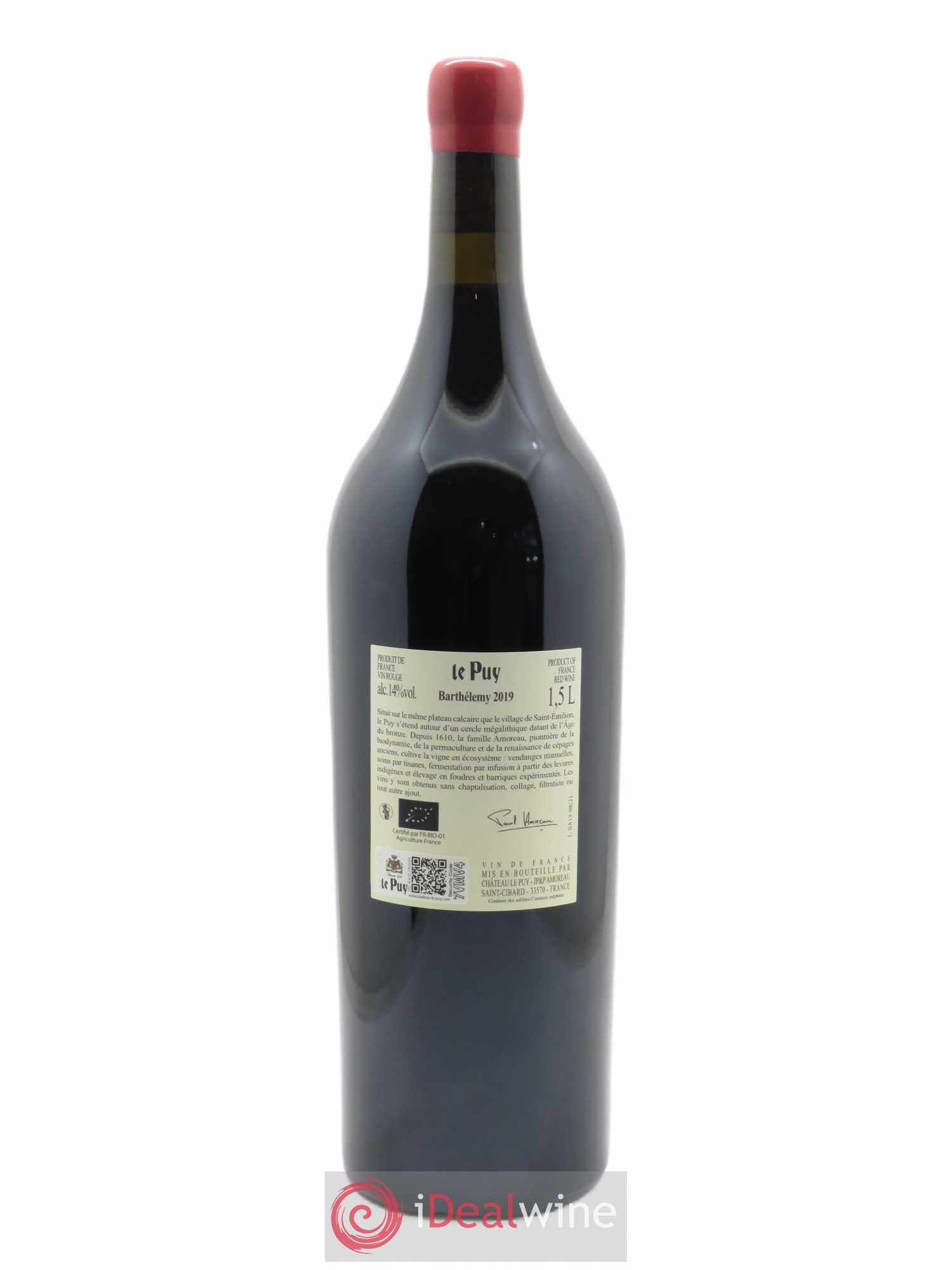 Le Puy - Cuvée Barthélemy  2019 - Lot de 1 Magnum