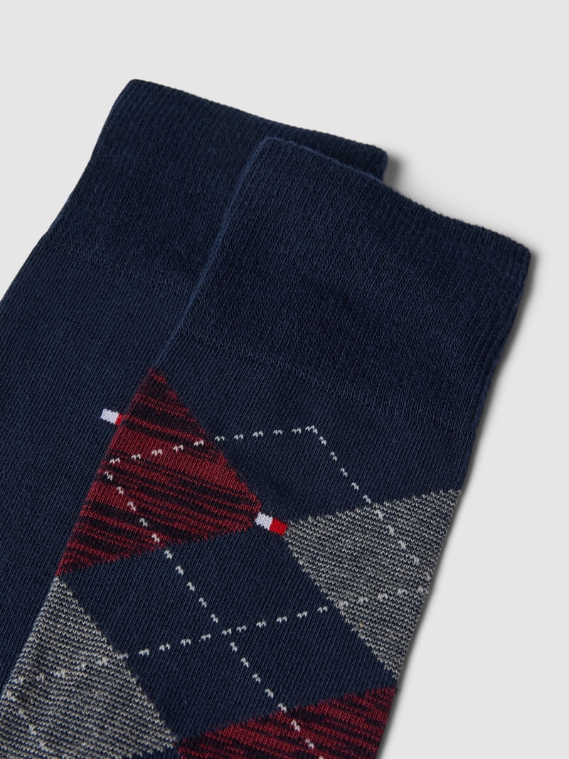 Socken mit Label-Stitching im 2er-Pack in bordeaux rot