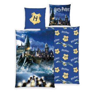 Harry Potter Bettwäsche Blau 135 x 200 cm / 80 x 80 cm