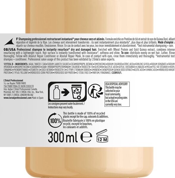 L'Oréal Professionnel Serie Expert Absolut Repair Gold Shampoo