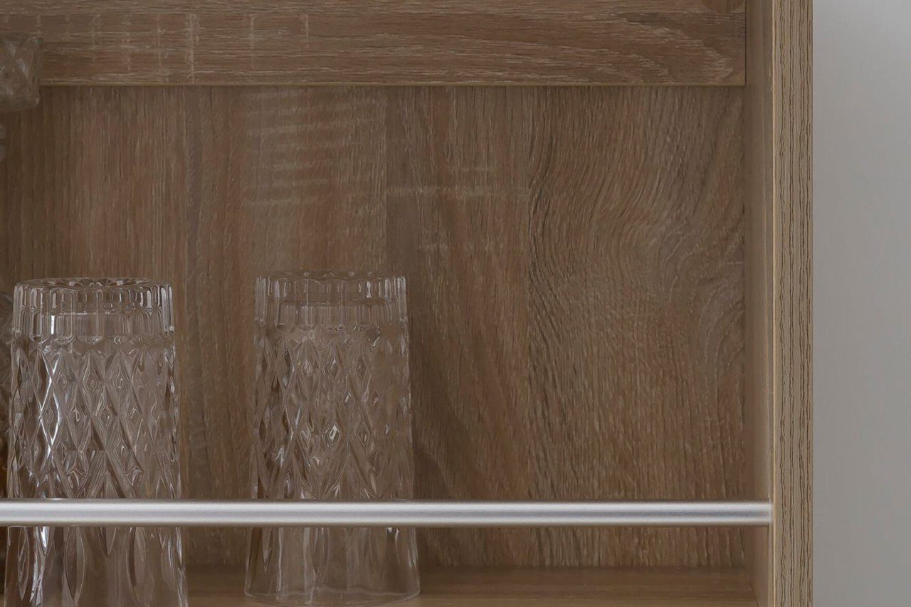 tinkaro Stehtisch ALCEO Holz-Sonoma Küchenbartisch Braun