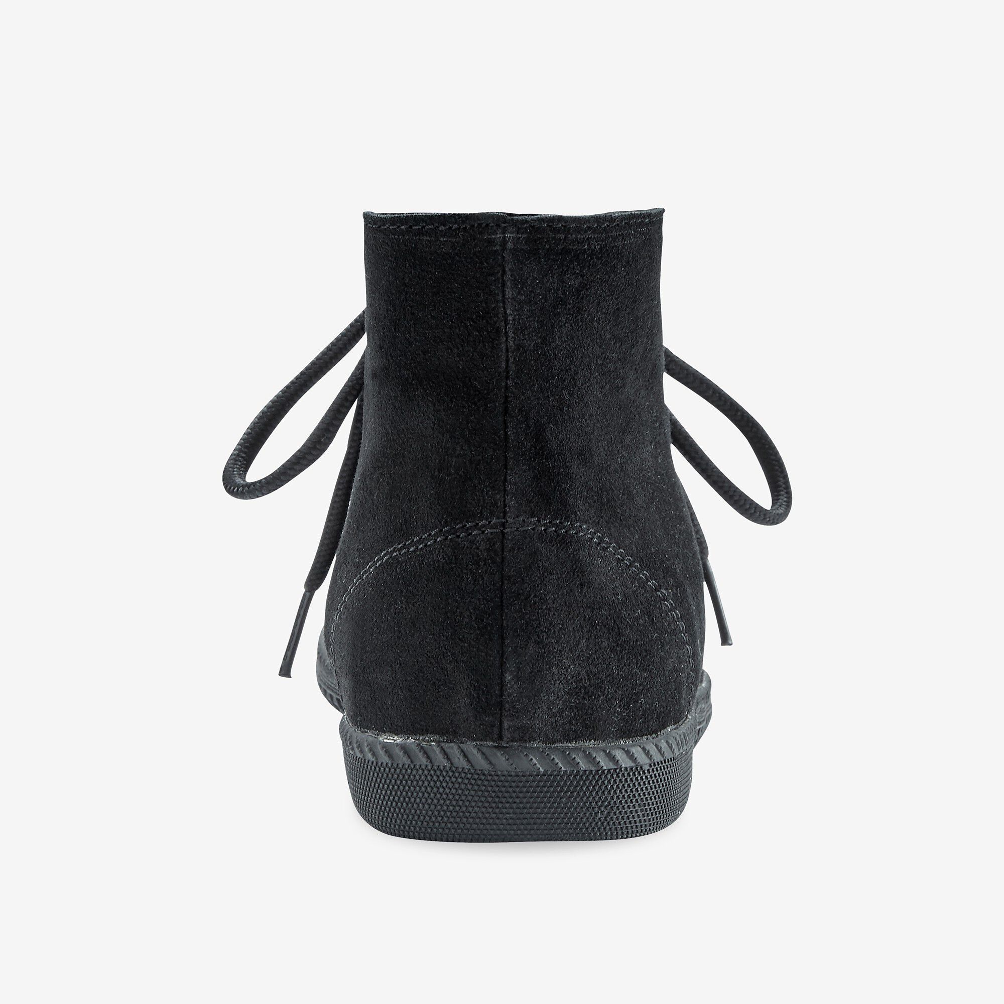 Bottines à lacet en croûte de cuir