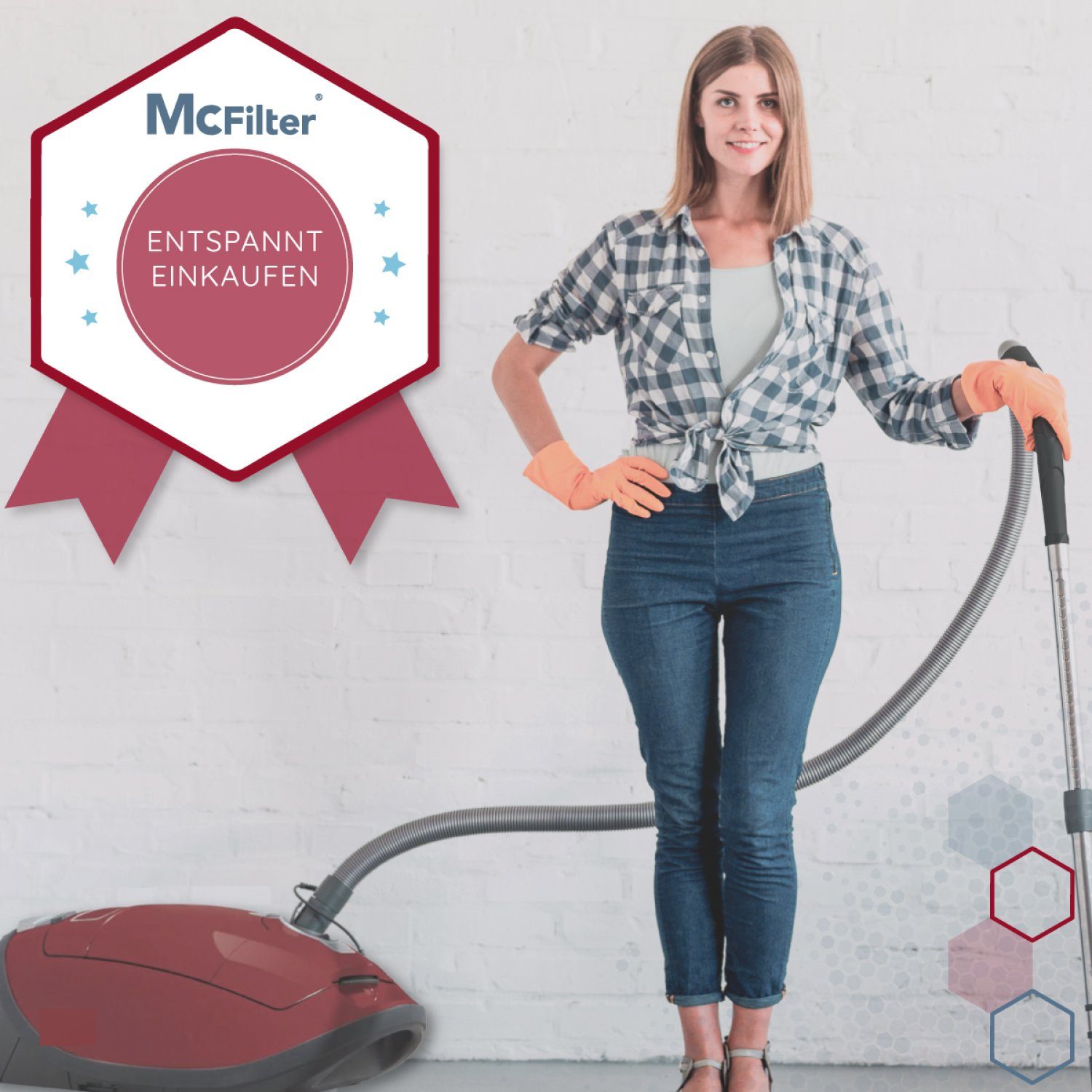 McFilter Staubsaugerrohr Handgriff, Ø 35mm, passend für Miele 9442601 9442600 5269091, ergonomisch geformt, mit Einrast-Funktion & Saugluftregulierung