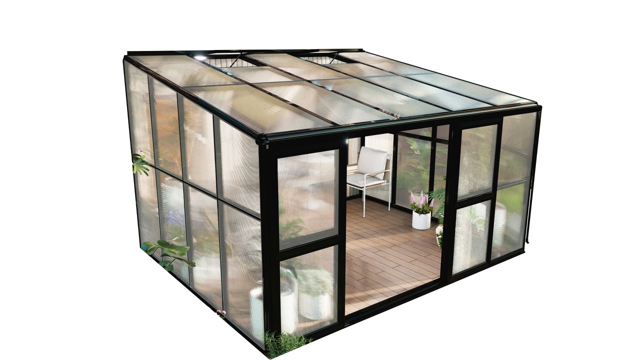 HC Home & Living Wintergarten mit Schiebtüren ,Terrassendach Veranda, ca. 320 x 392 x 250 cm