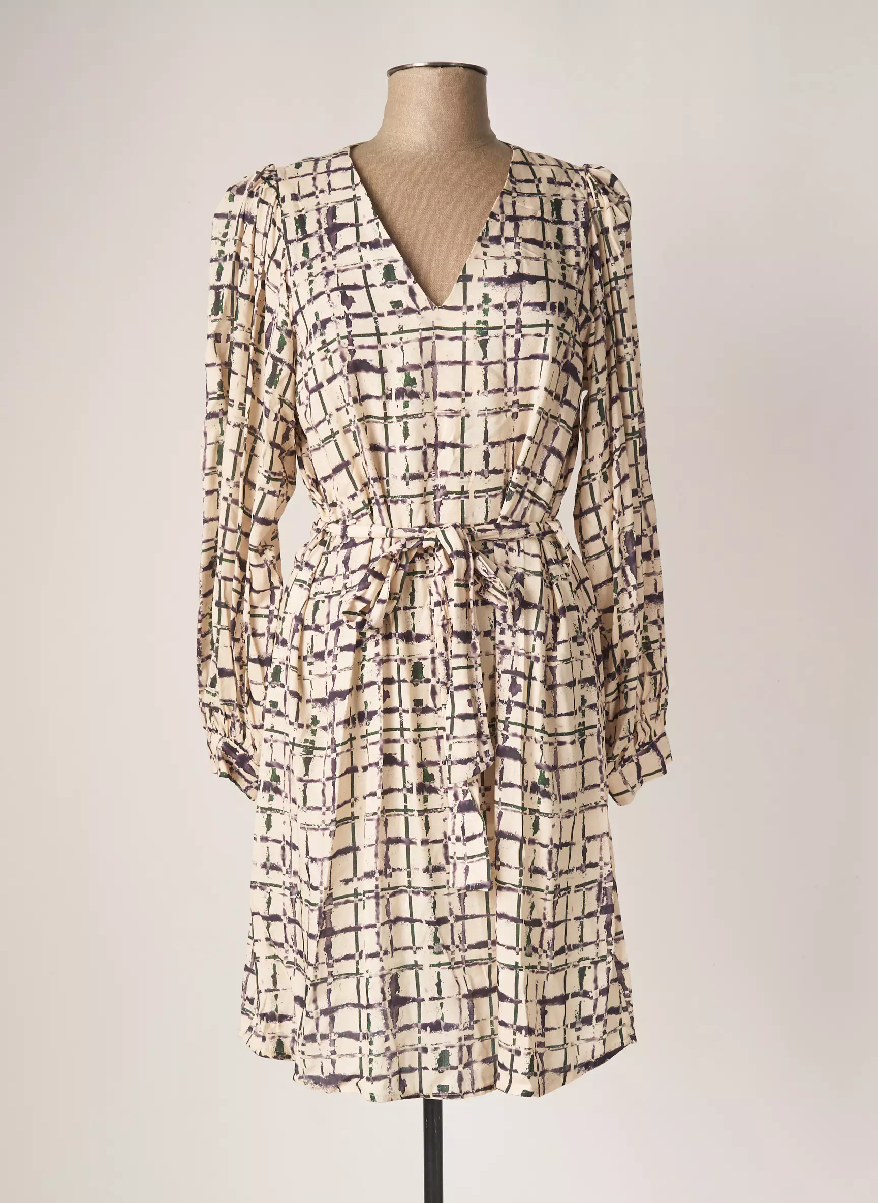 Janis John Robes Mi Longues Femme couleur beige