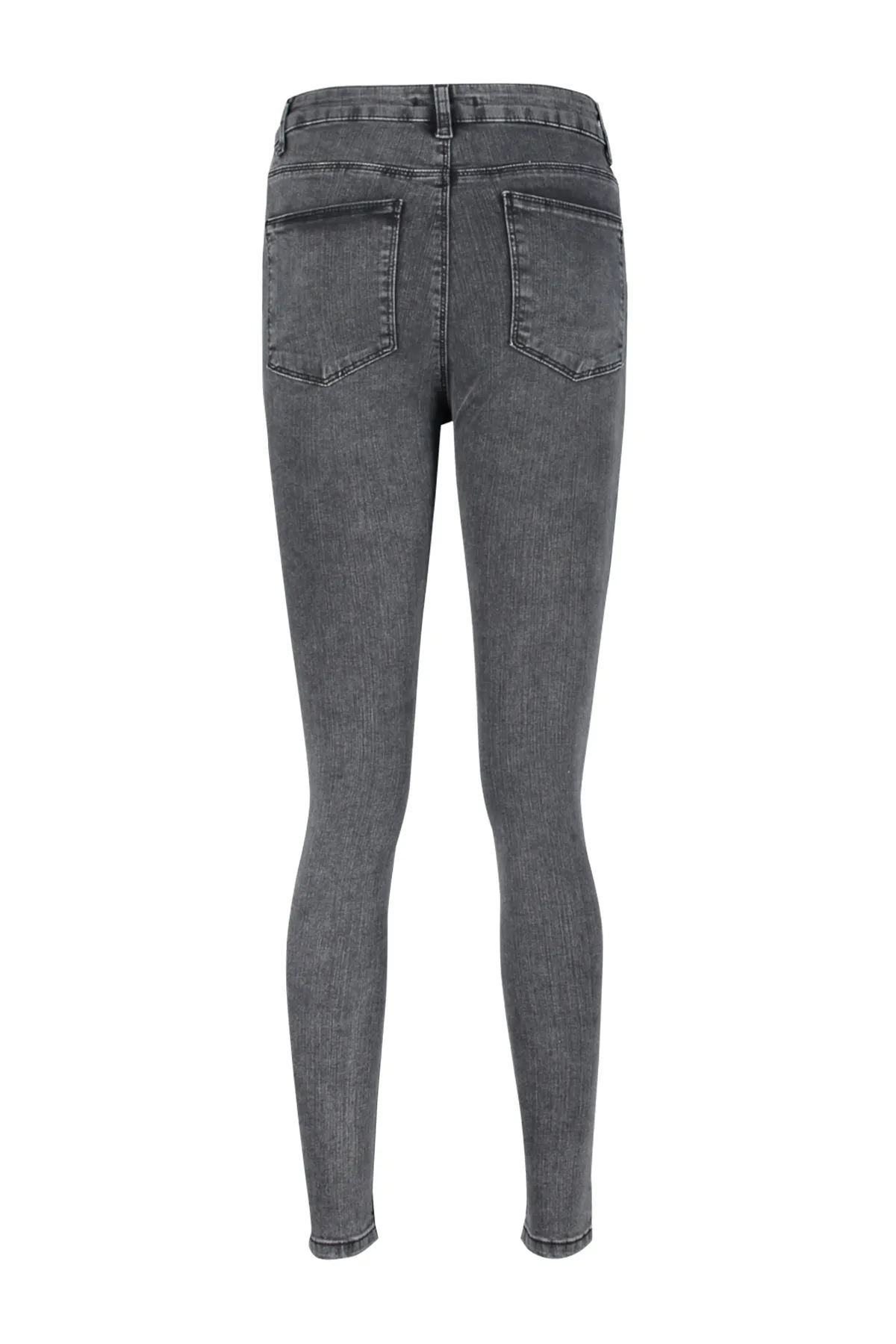 Trendyol Collection  Anthrazitfarbene Skinny Jeans mit hoher Taille TWOAW24JE00066