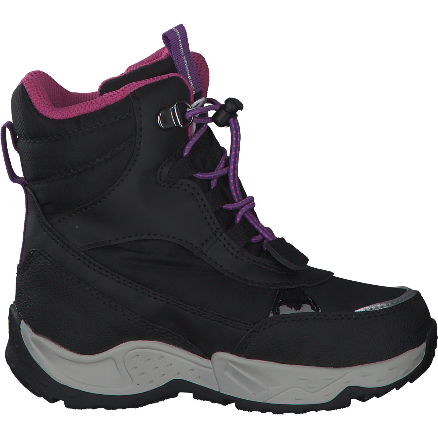 Geox J26FVA, Stiefeletten (Kinder), Kinder, black/fuchsia