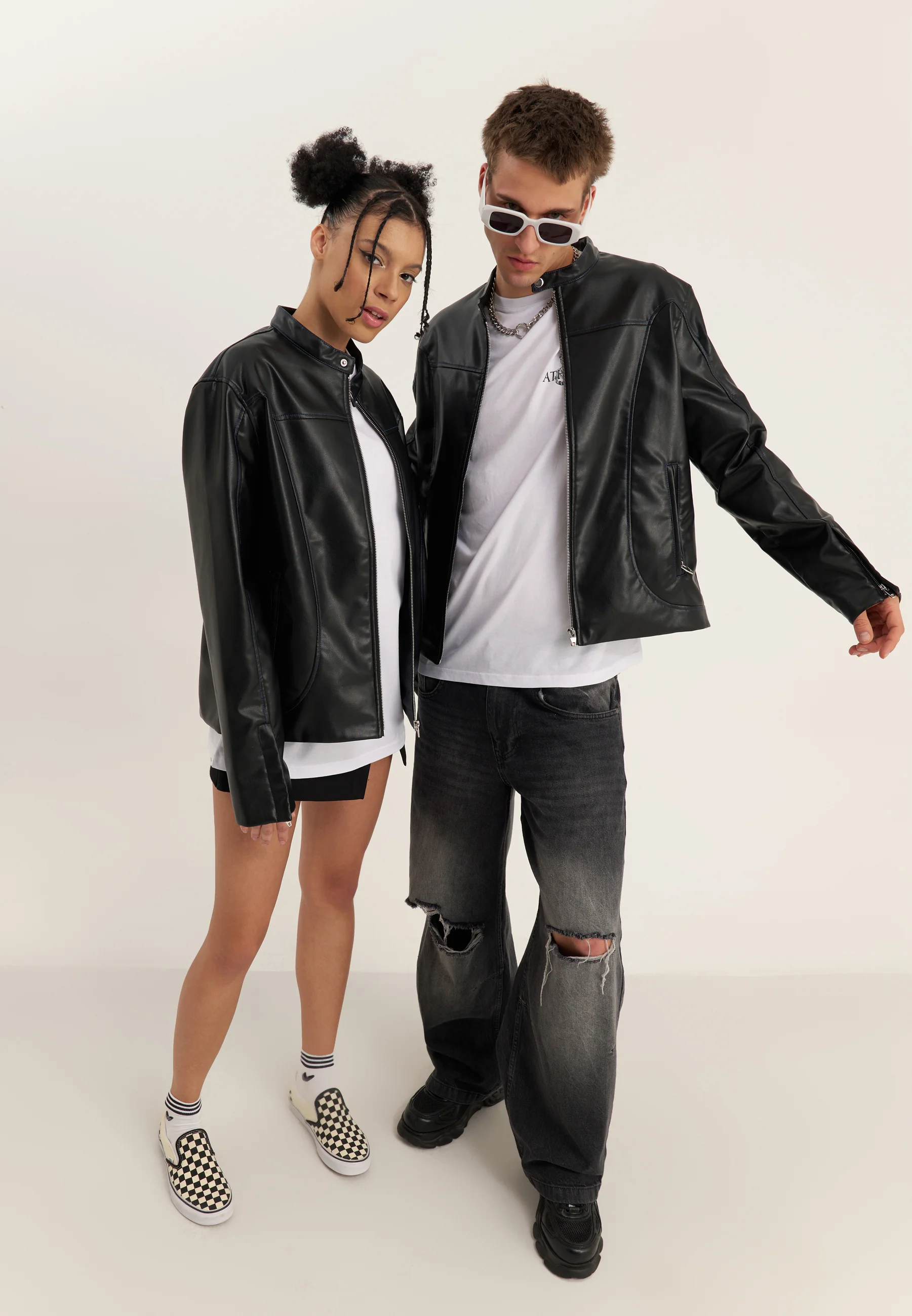 YOURTURN UNISEX - Chaqueta de piel sintética