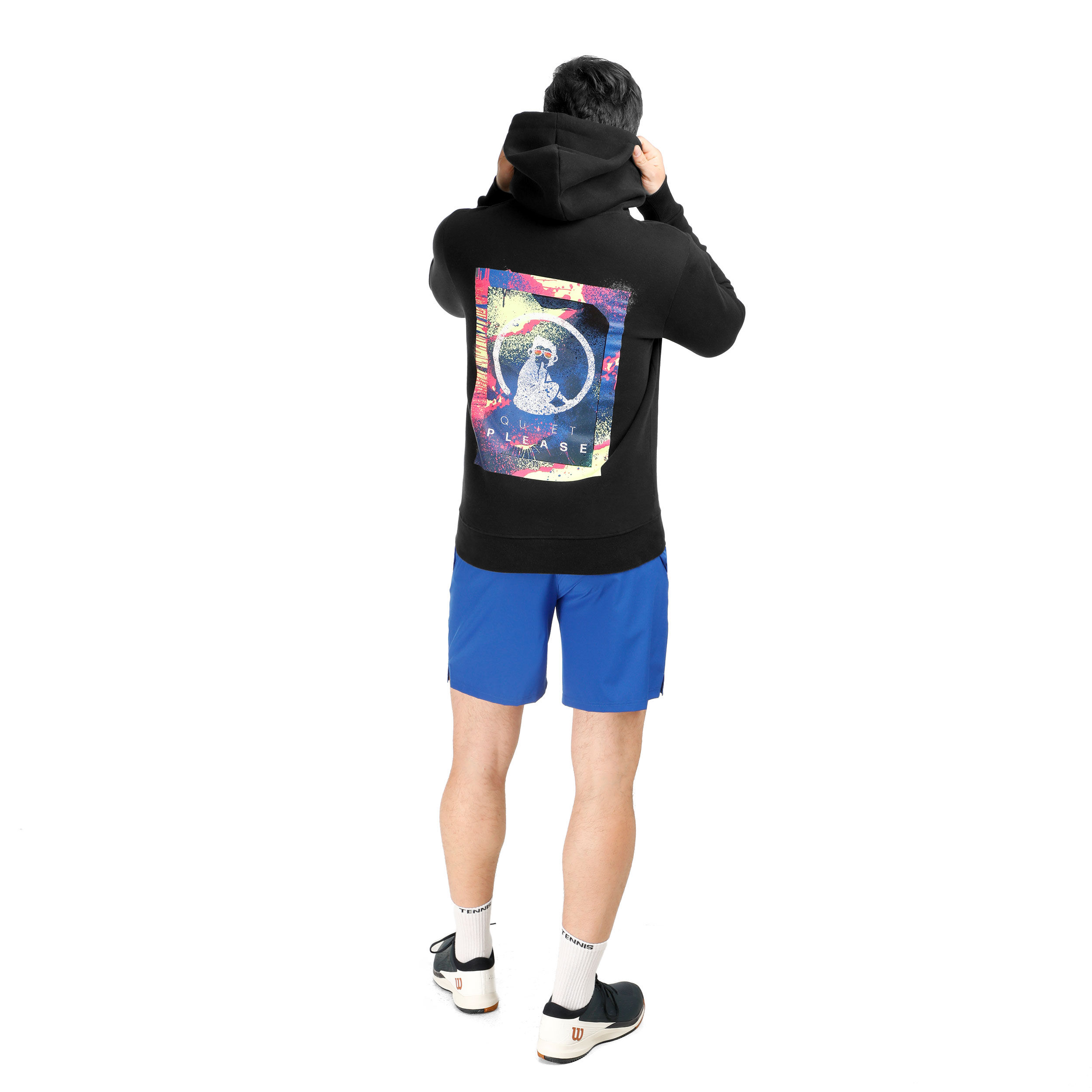 Flashy Backprint Hoody Herren - Schwarz, Mehrfarbig