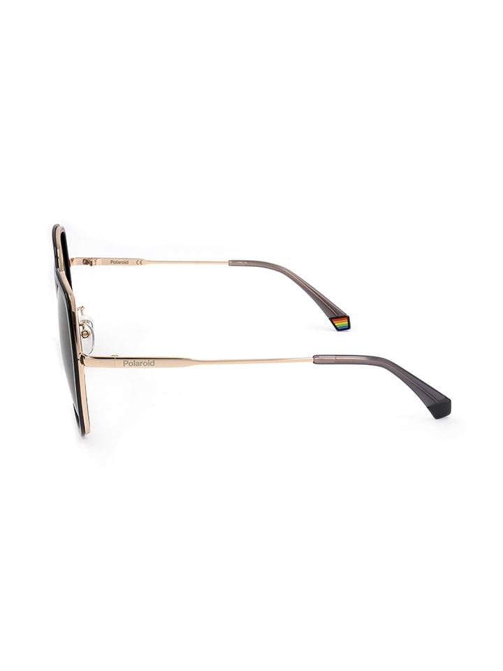 Polaroid Damen-Sonnenbrille in Schwarz/ Gold günstig kaufen 58