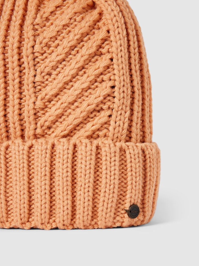 Strickmütze mit Zopfmuster Modell 'COY SUNDOWN' in hellrot