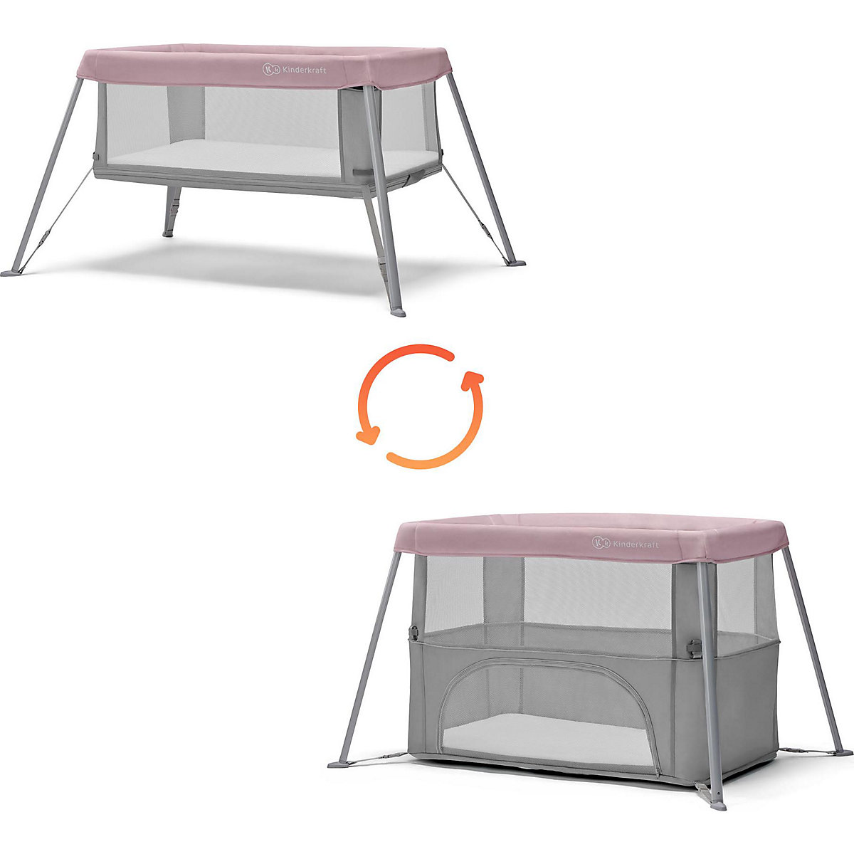 Kinderbett 2 in 1 MOVI, rosa