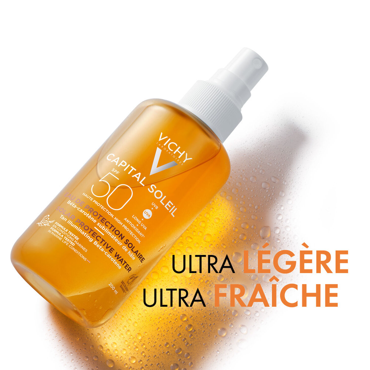Vichy Capital Soleil SPF50 Eau de Protection Solaire - Hâle Sublimé 200 ml