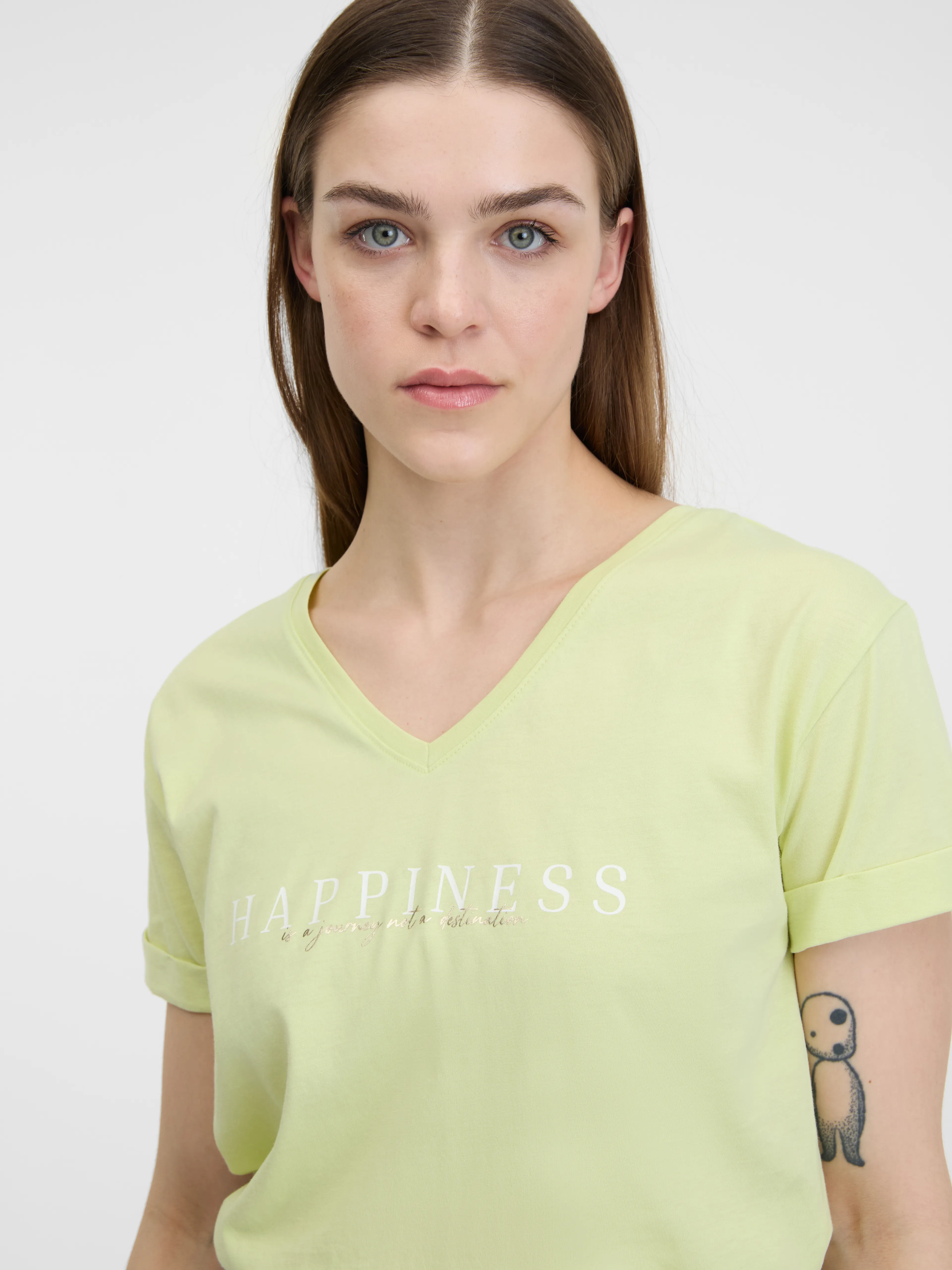 Hellgrünes Damen-T-Shirt ORSAY