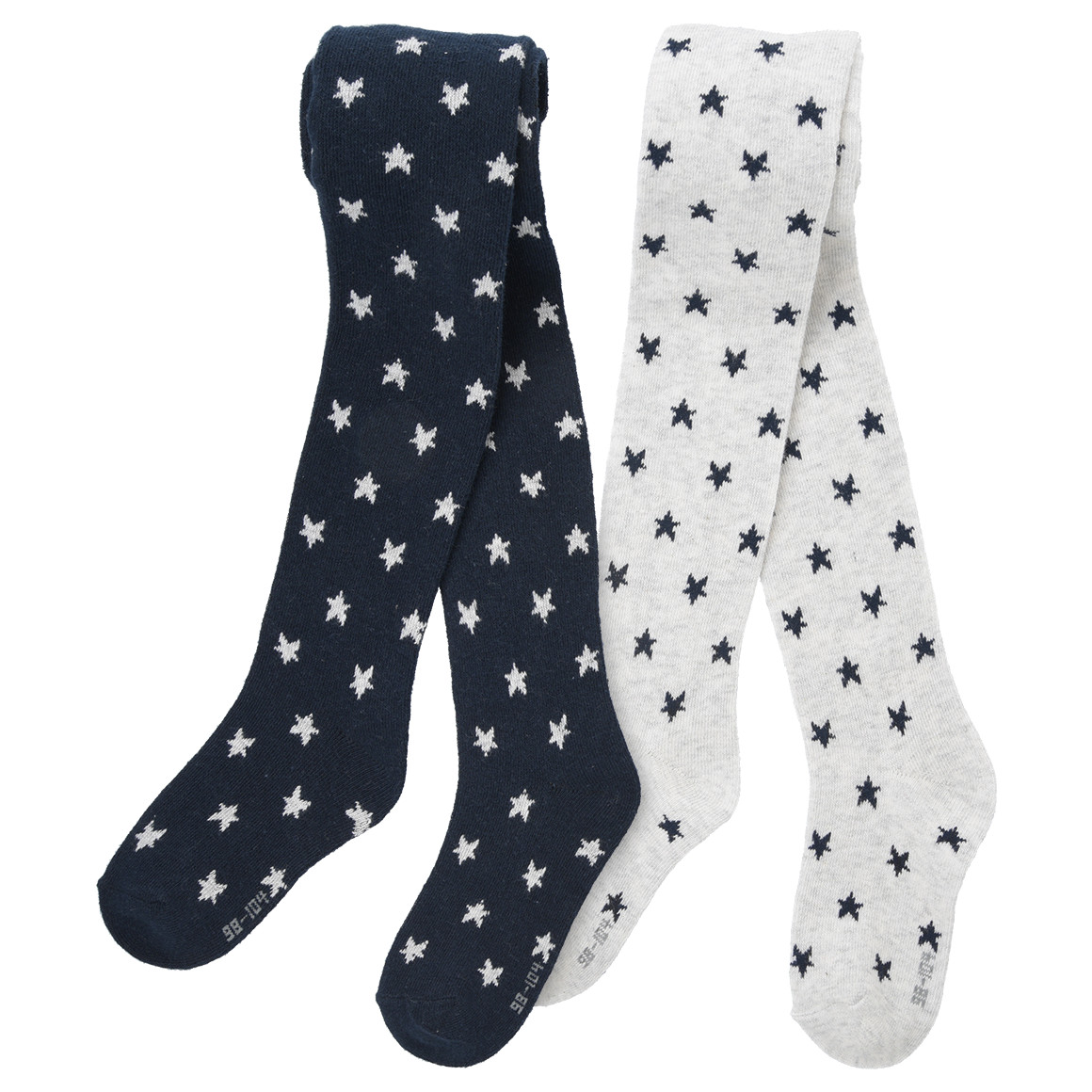 2 Jungen Strumpfhosen mit Sterne-Allover