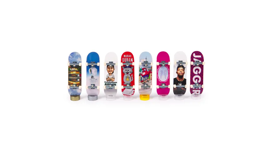 Tech Deck Competition Legends 8-Pack, Set mit 8 authentischen Fingerboards der olympischen Skate-Athleten in Paris 2024