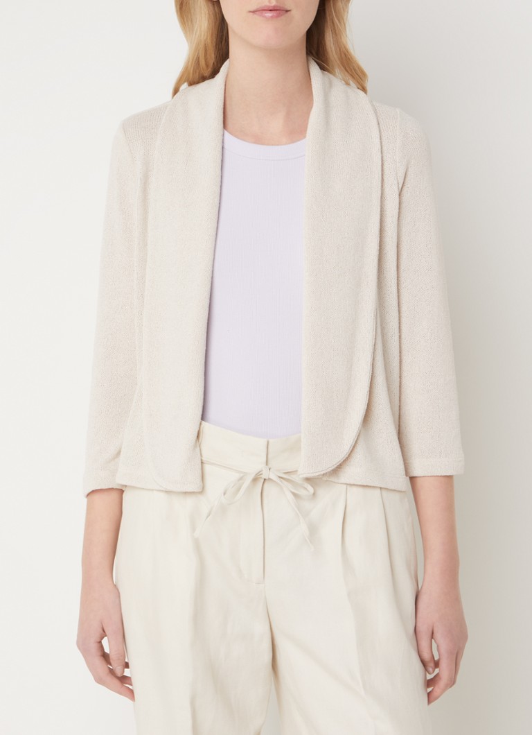 Cardigan tricotat cu model ajurat OPUS Sandrine, cu elasticitate suplimentară