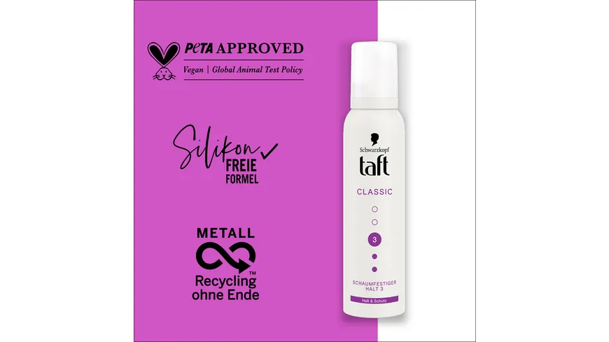 TAFT Schaumfestiger Classic Halt & Schutz 150ml Haltegrad 3 - mittlerer Halt 150 ml