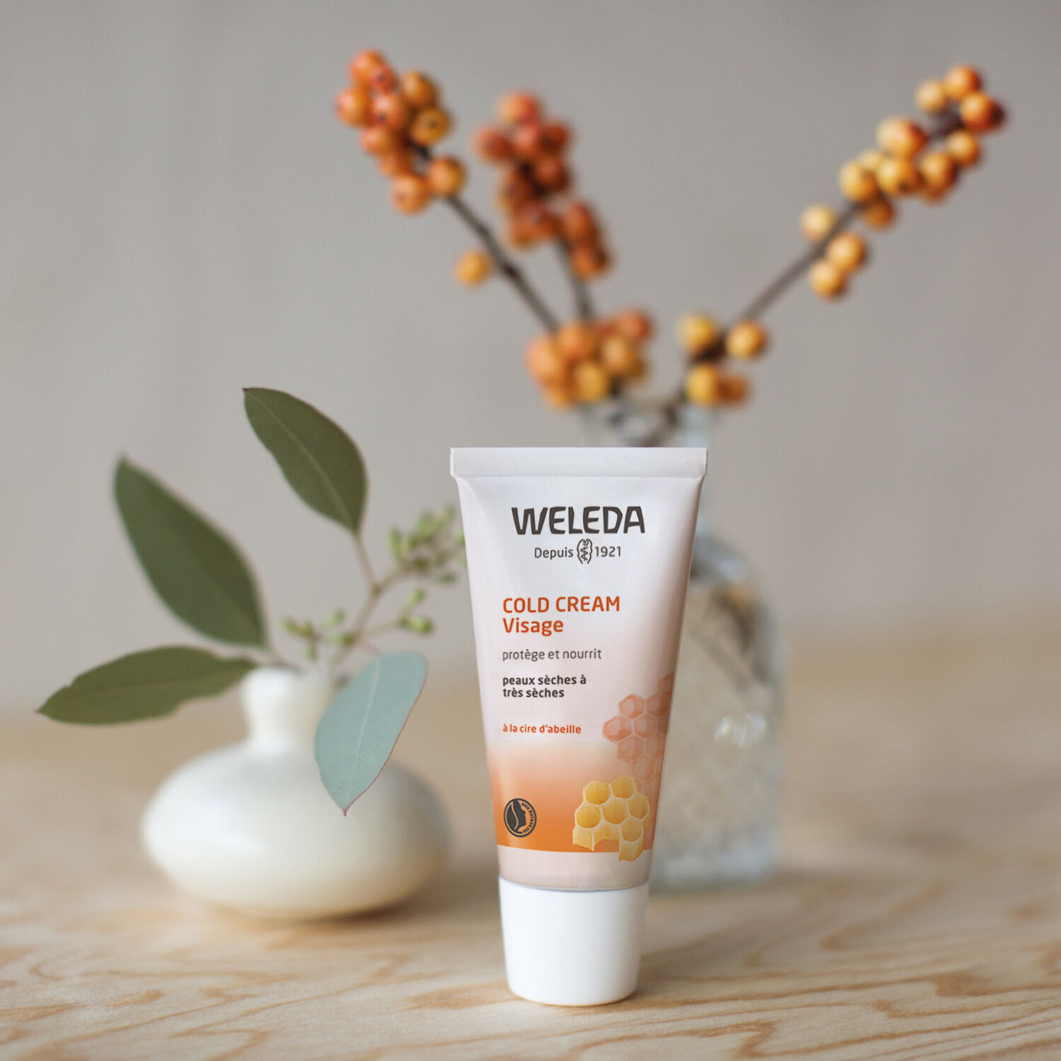 Weleda Cold Cream Crème Visage à la Cire d'Abeille - Peaux Sèches à Très Sèches -30 ml
