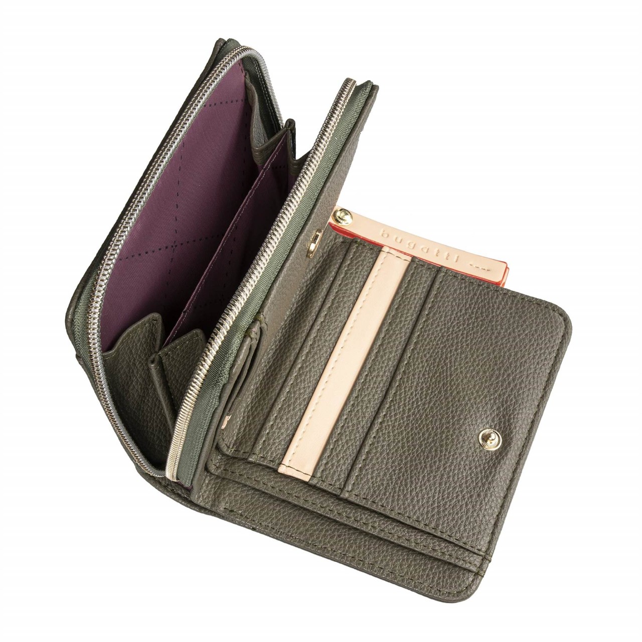 BUGATTI Handtaschen khaki ELLA wallet zip M