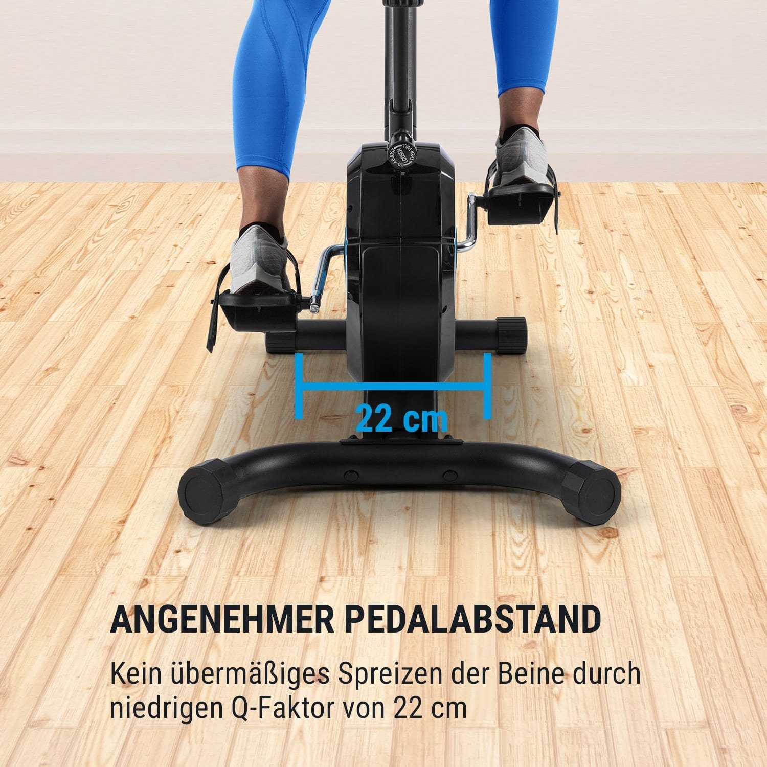 KLARFIT Heimtrainer Tauon (Tablet-Halterung ;pullsmesser;Trainingscomputer mit LCD-Display)