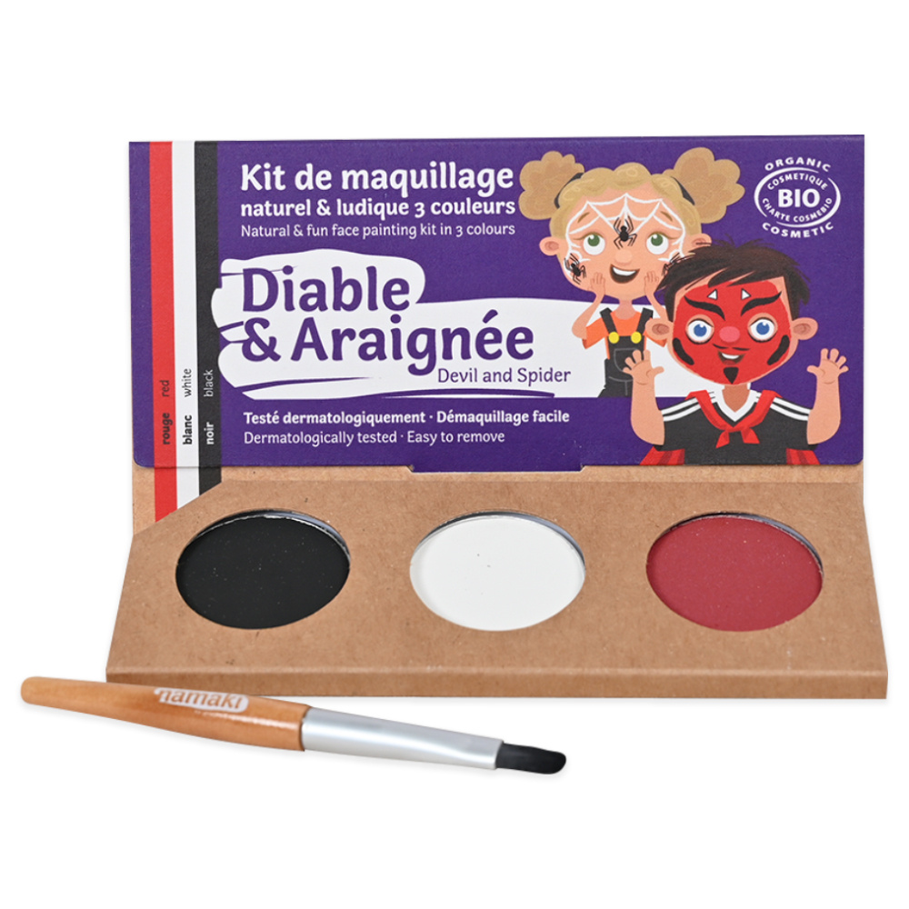 namaki Kit 3 couleurs Diable & Araignée Maquillage de déguisement