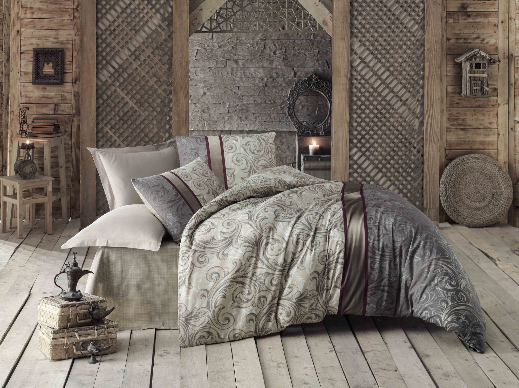 Bettdecke + Kopfkissen, VCT6249, Creme, 65% Baumwolle / 35% Polyester, L'Essentiel Linge de Maison