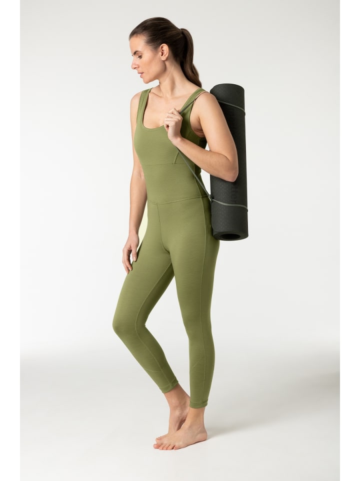 super.natural Merino Einteiler W LIQUID FLOW OVERALL in hellkhaki günstig kaufen