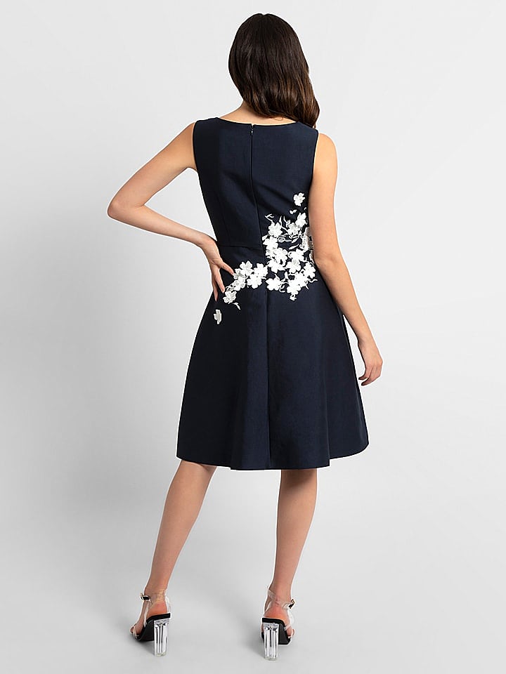 APART Kleid in Dunkelblau/ Weiß günstig kaufen 42