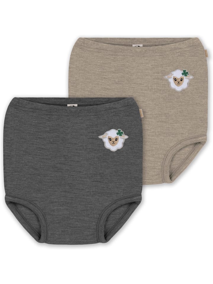 Normani Outdoor Sports 2er Pack Baby Merino Windelhose Tokoroa in Beige/Anthrazit günstig kaufen