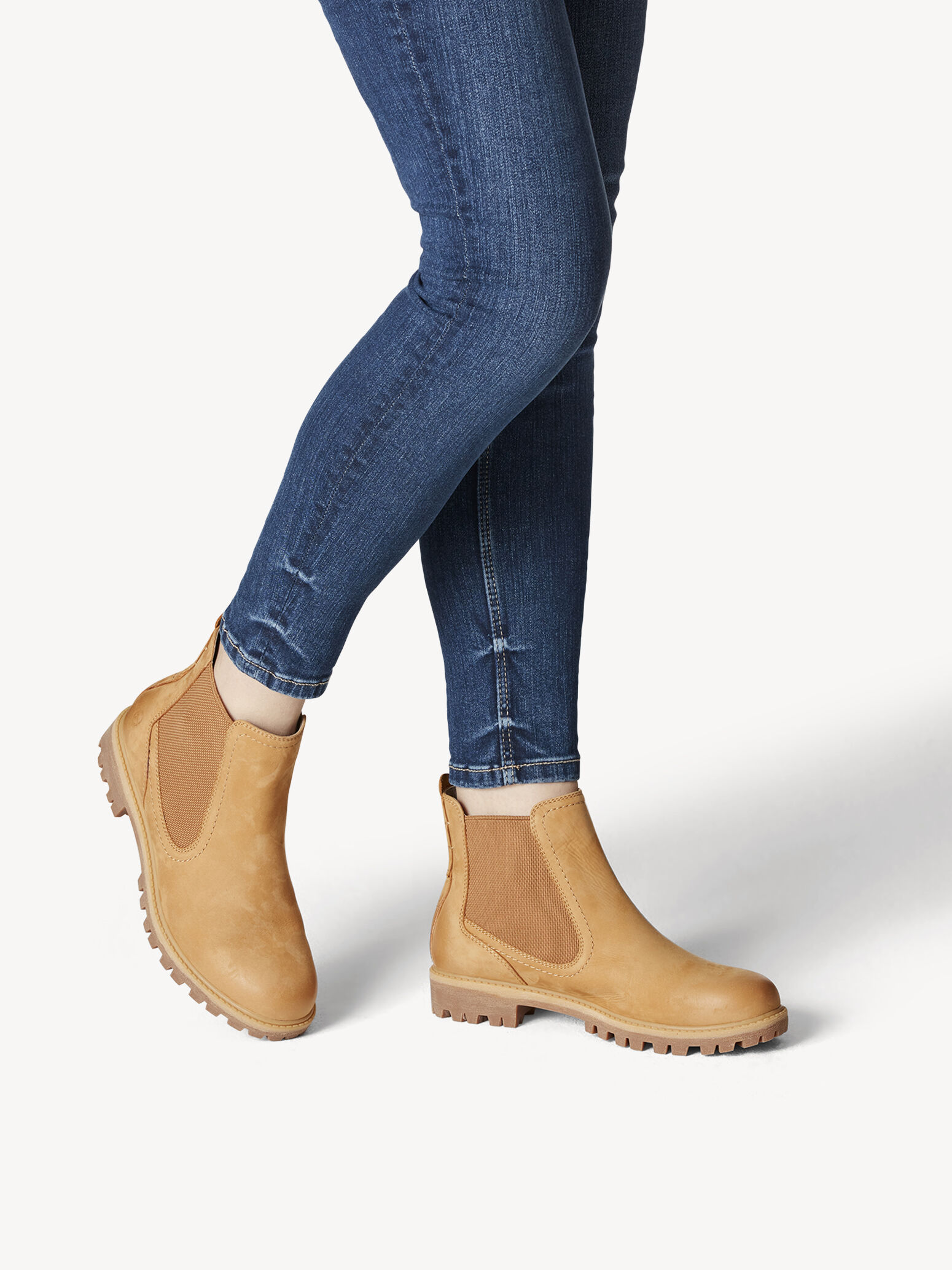 Bottine Chelsea en cuir - jaune