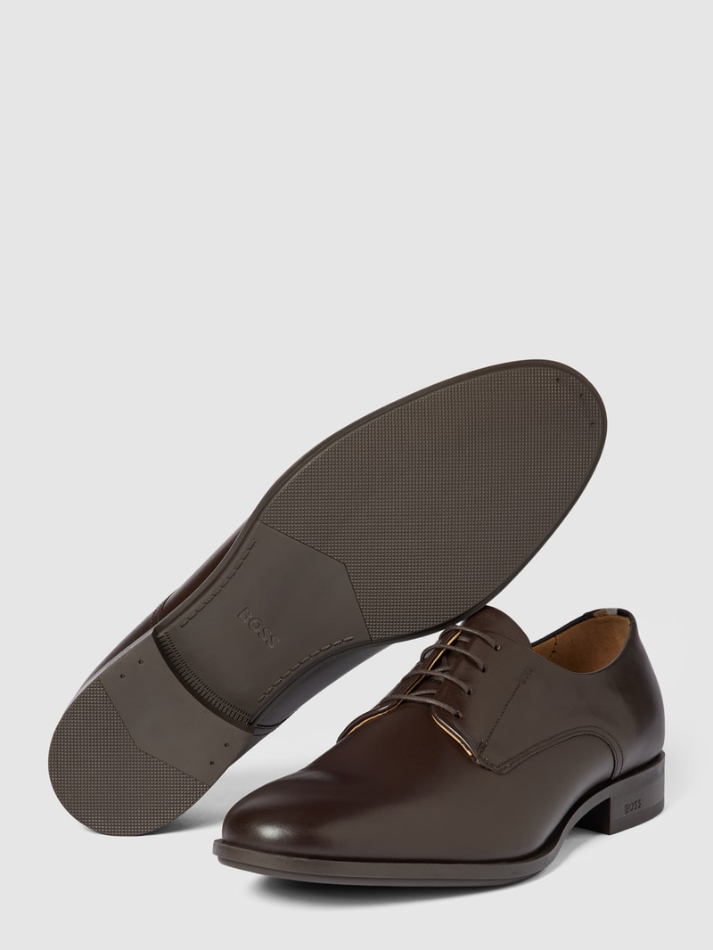 Derby-Schuhe aus Leder Modell 'Colby' in dunkelbraun