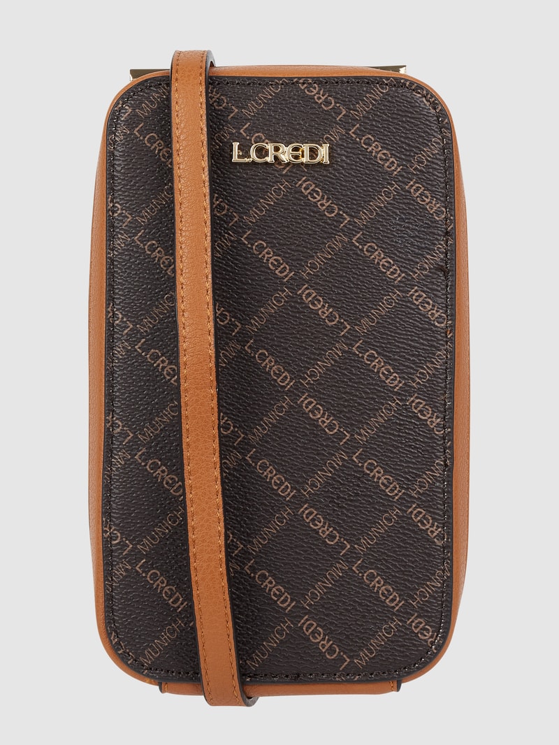 Handytasche in Leder-Optik Modell 'Filiberta' in dunkelbraun