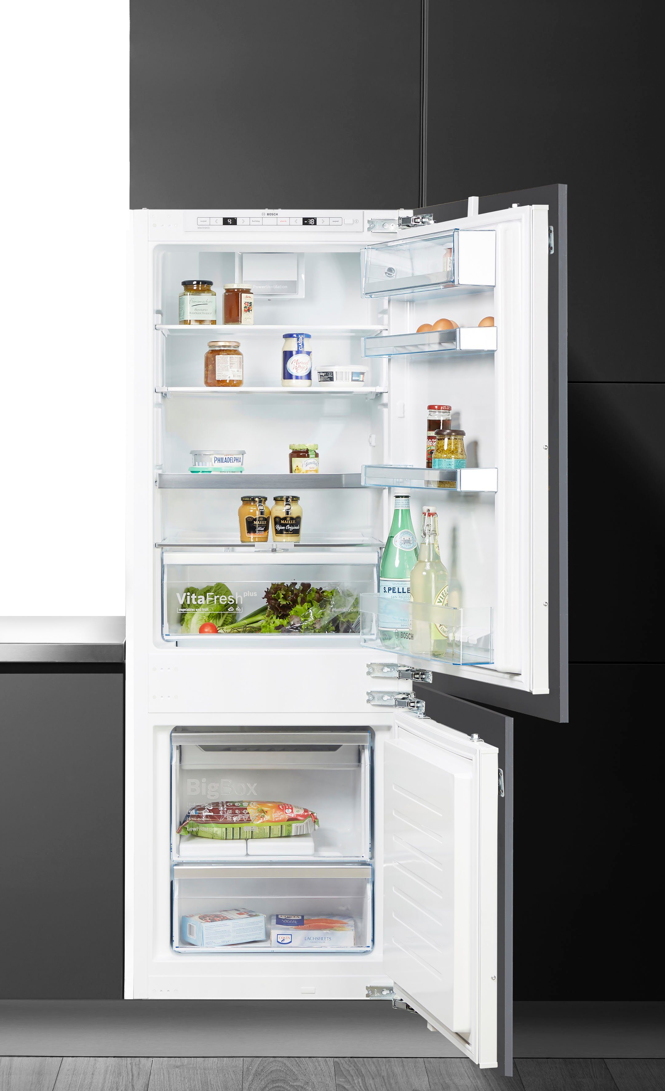 BOSCH Einbaukühlgefrierkombination 6 KIS77ADD0, 157,8 cm hoch, 55,8 cm breit