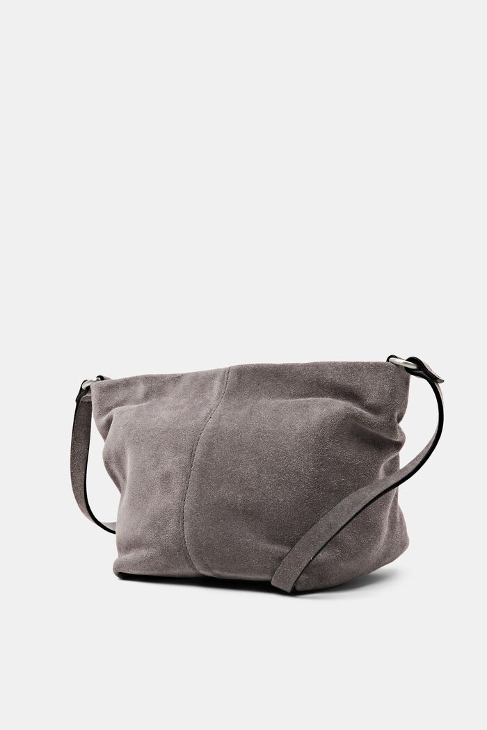 Kleine Schultertasche aus Veloursleder