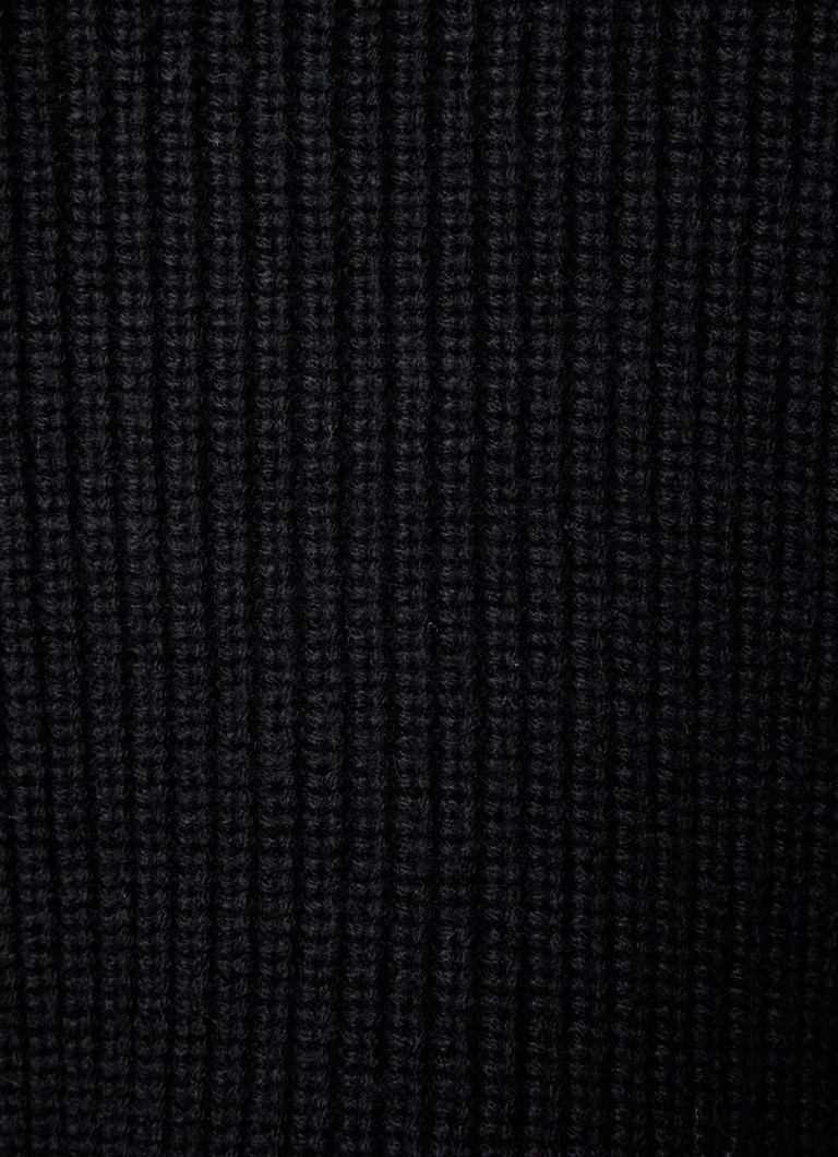 Sandro Chunky knit sweater in cashmere blend with half zipper