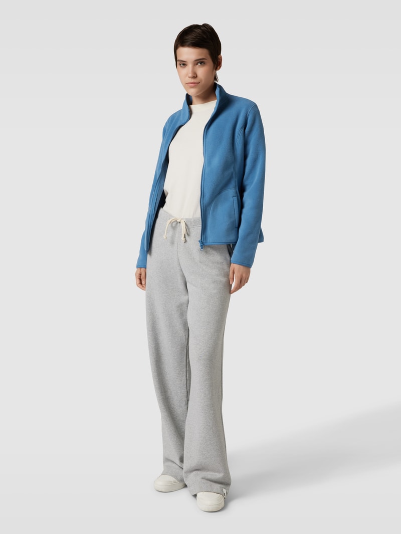 Fleecejacke mit Zweiwege-Reißverschluss in rauchblau
