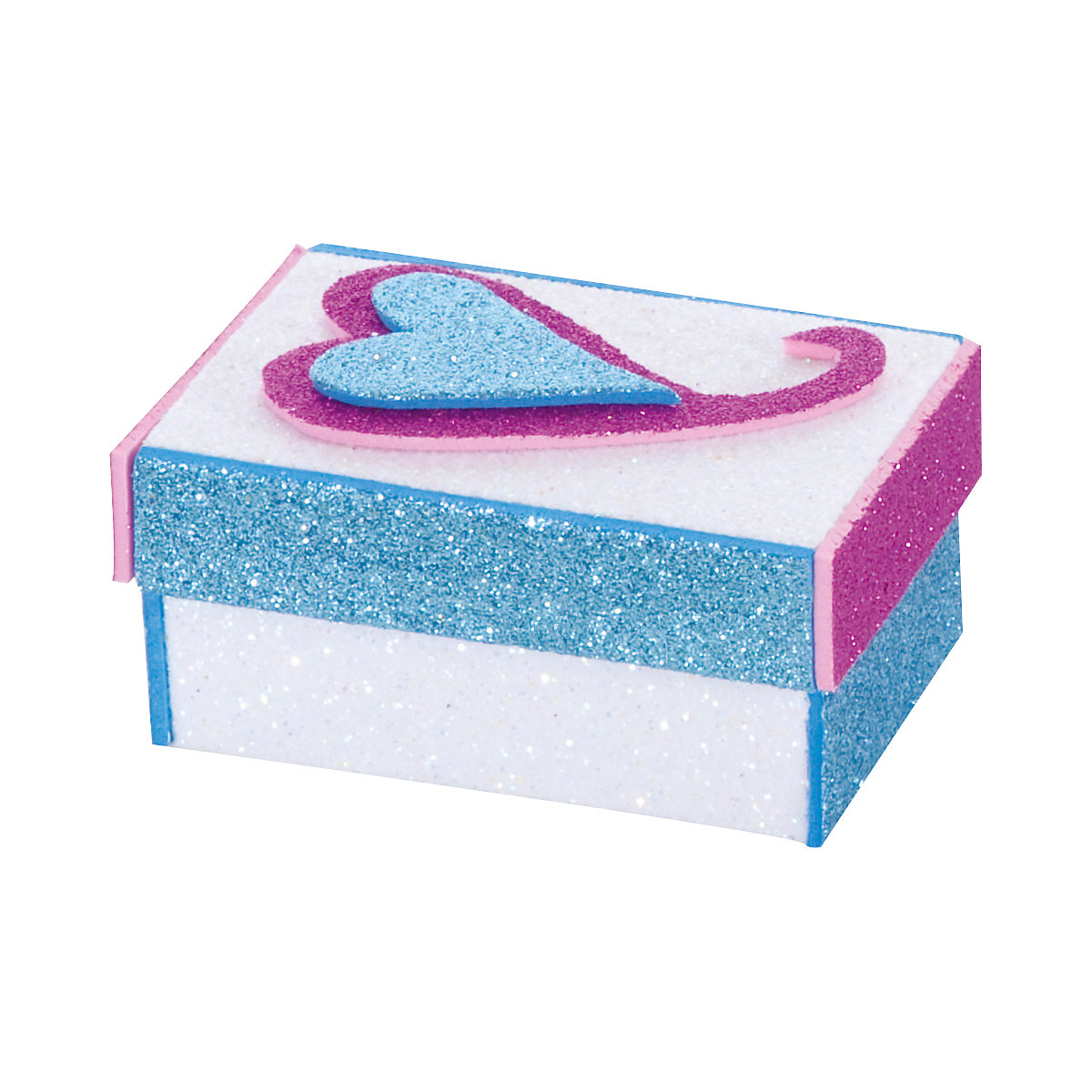 Glitter-Moosgummi selbstklebend Pastell, 5 Bogen in 5 Farben