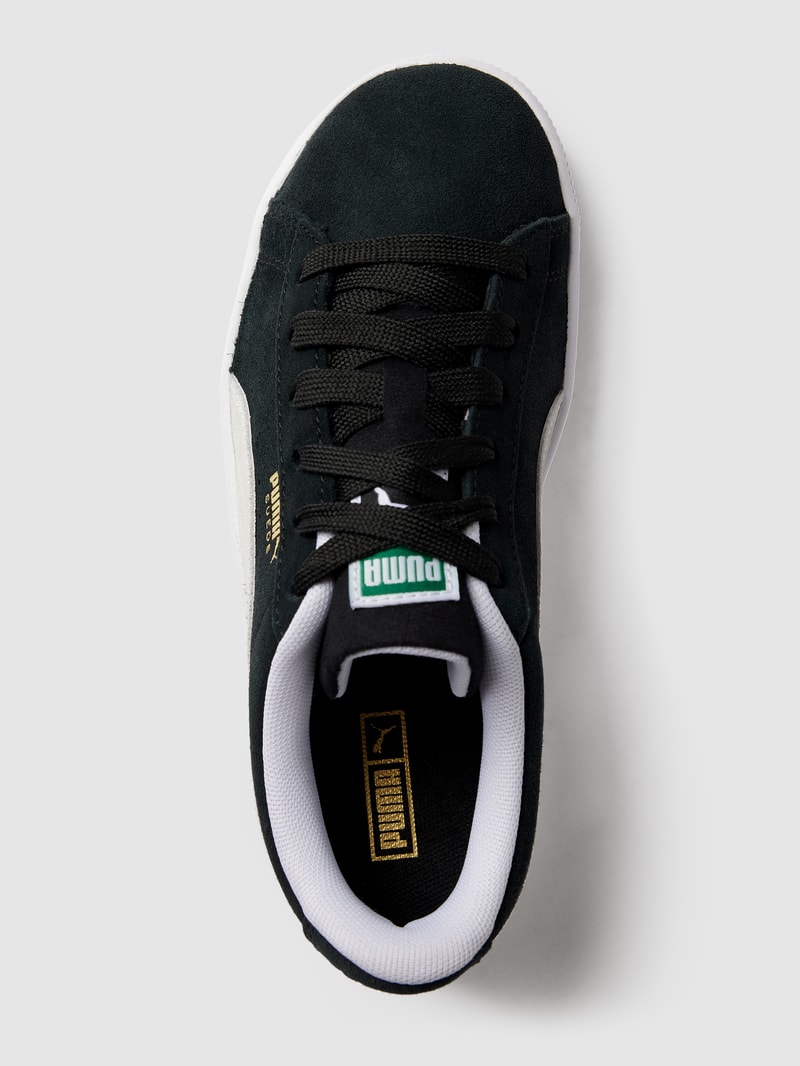 Sneaker mit Label-Print in metallic Modell 'SUEDE CLASSIC' in schwarz