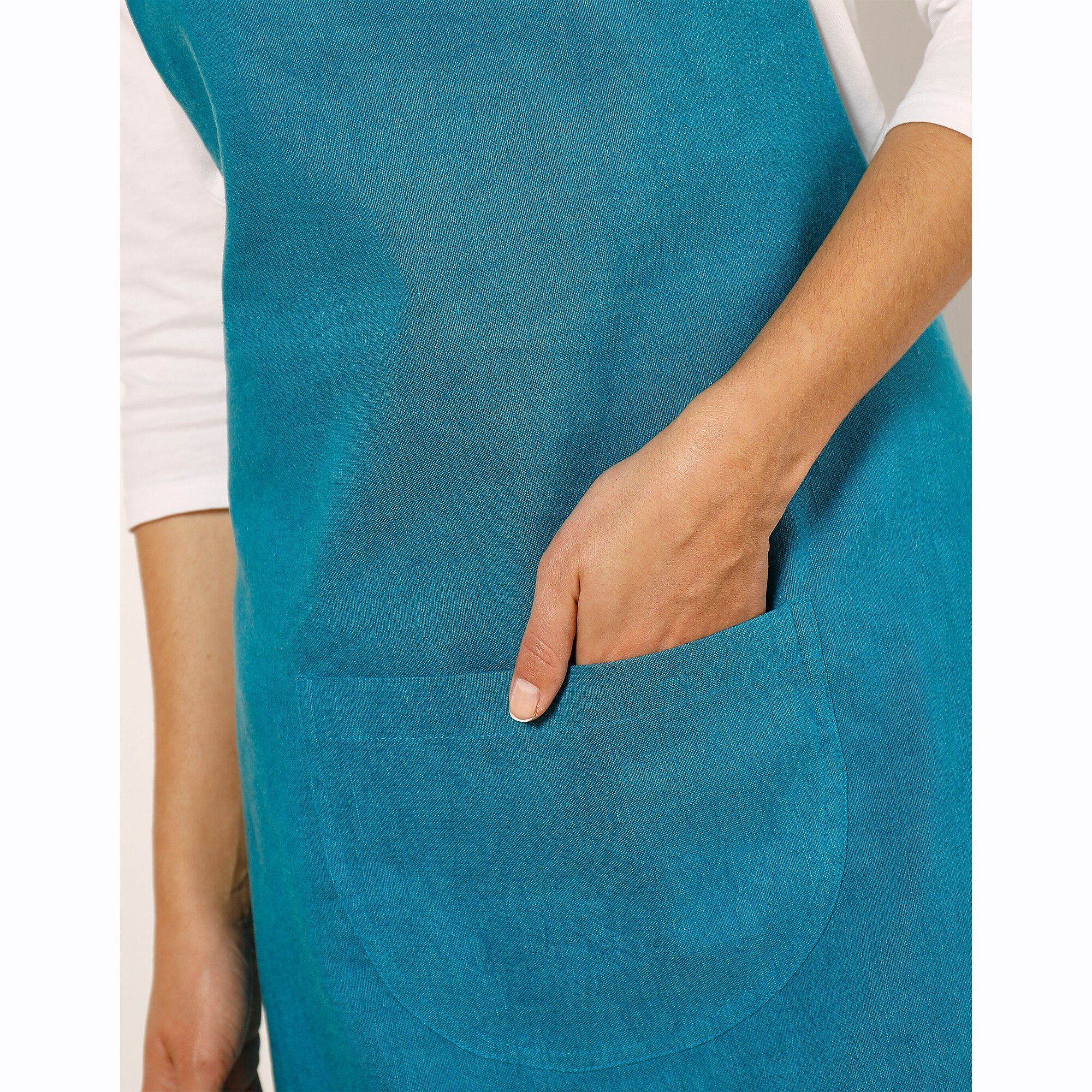 Tablier de cuisine uni forme bavette
