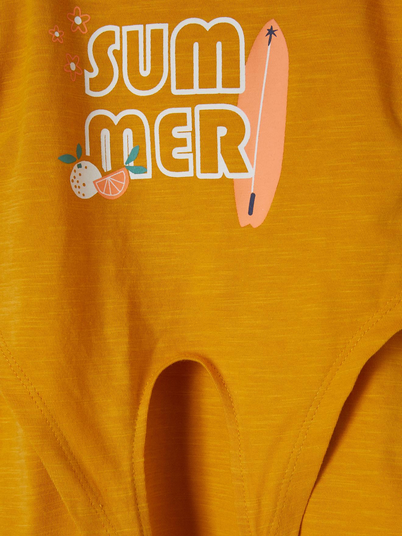 Robe noeud bébé 2 en 1 jaune épicé