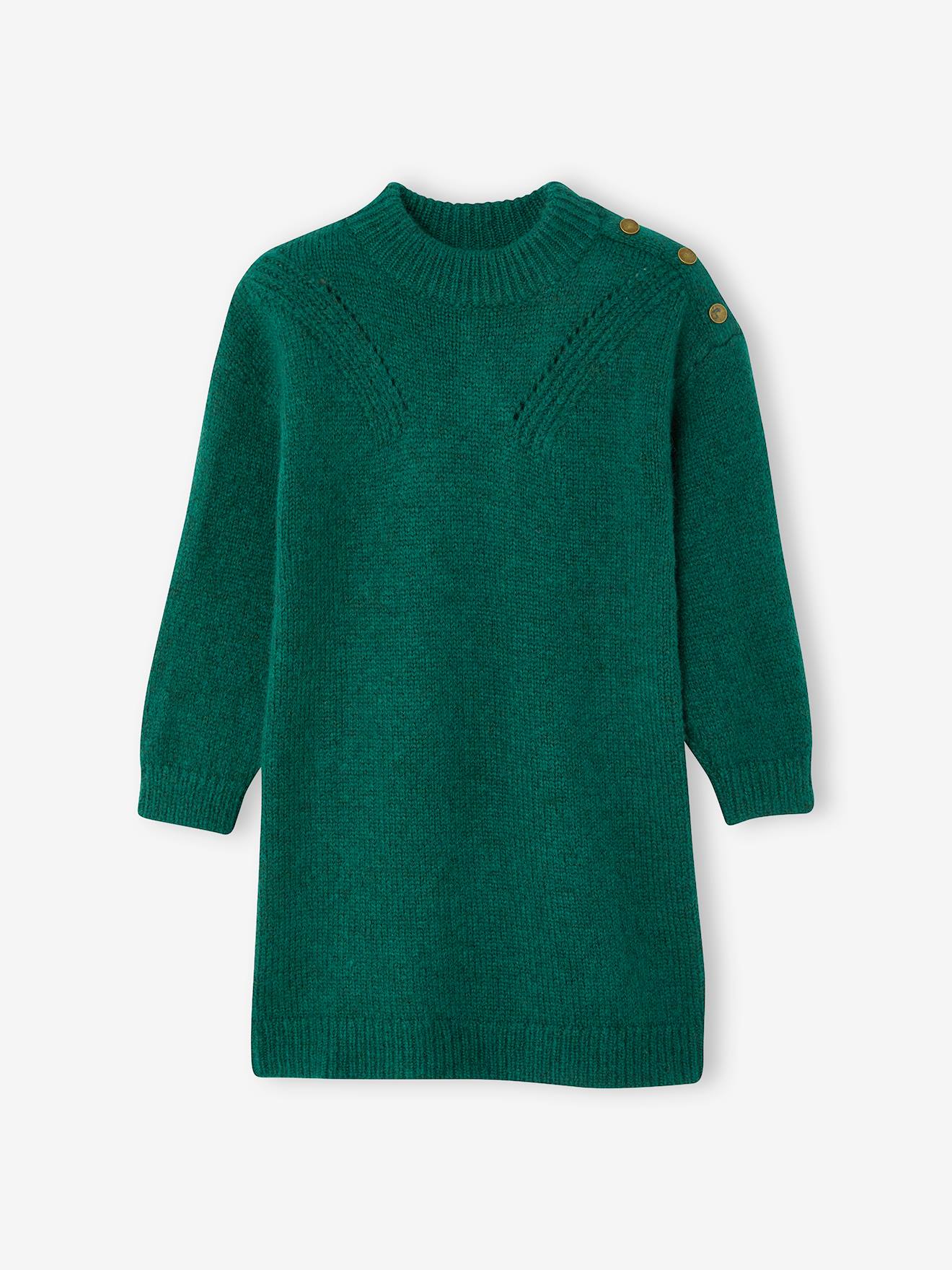 Vertbaudet Mädchen Strickkleid - grün