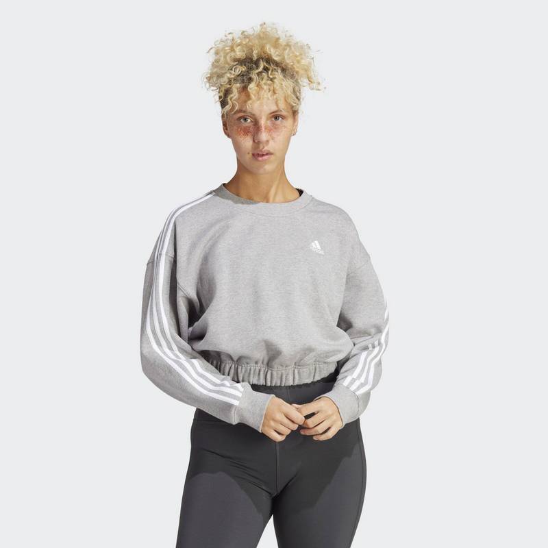 adidas Essentials 3-Streifen Crop Sweatshirt Sweatshirt Damen