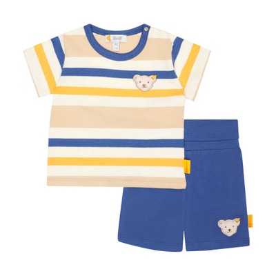 Set Hose + T-Shirt kurzarm, mittelblau für Jungs