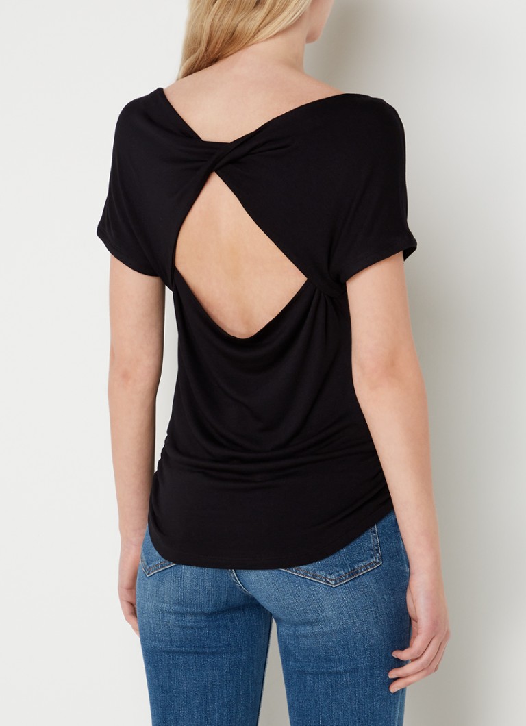 Tričko Phase Eight Neena Cowl čierne 08