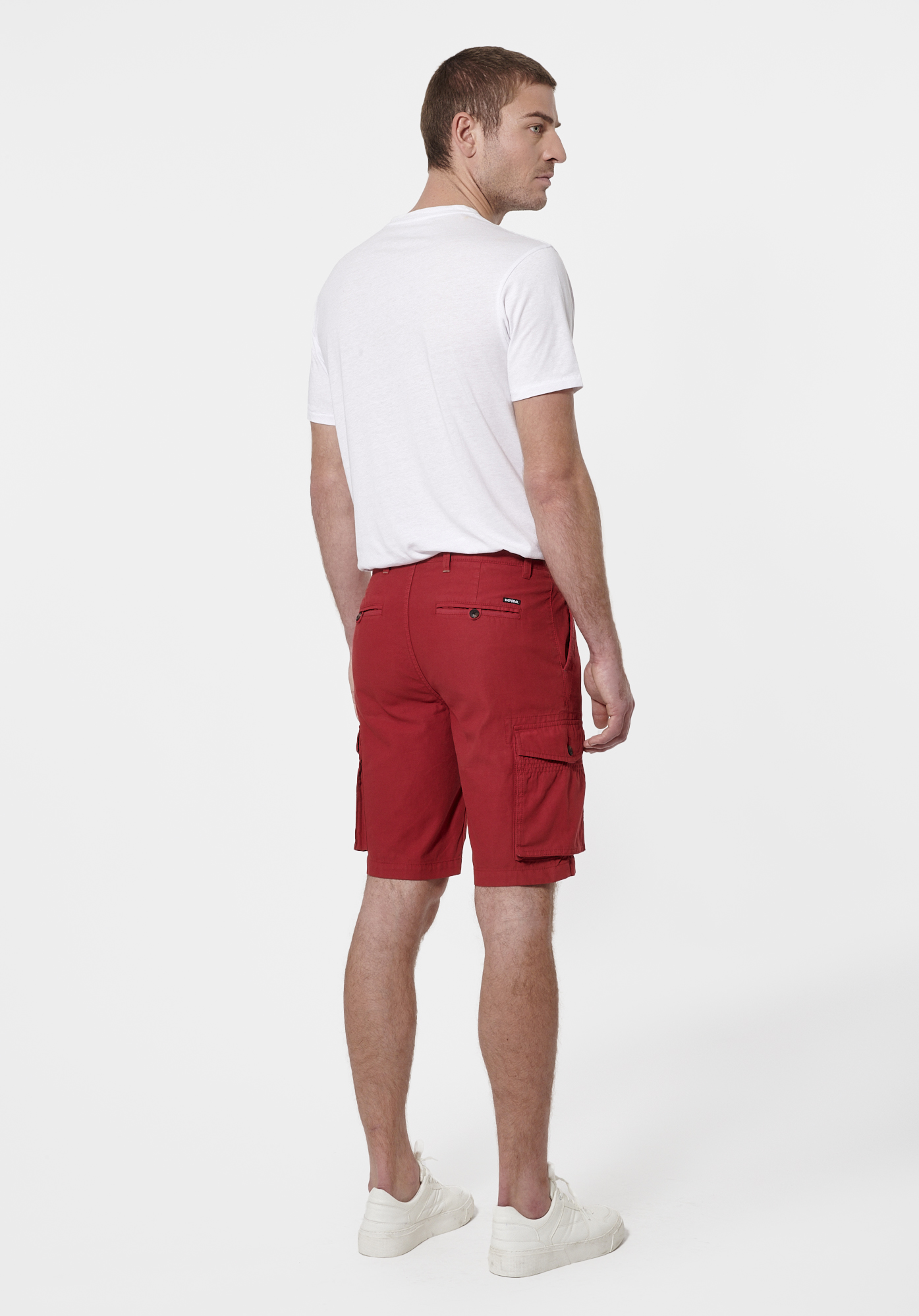 MARCO  Short rouge cargo Homme en 100% coton