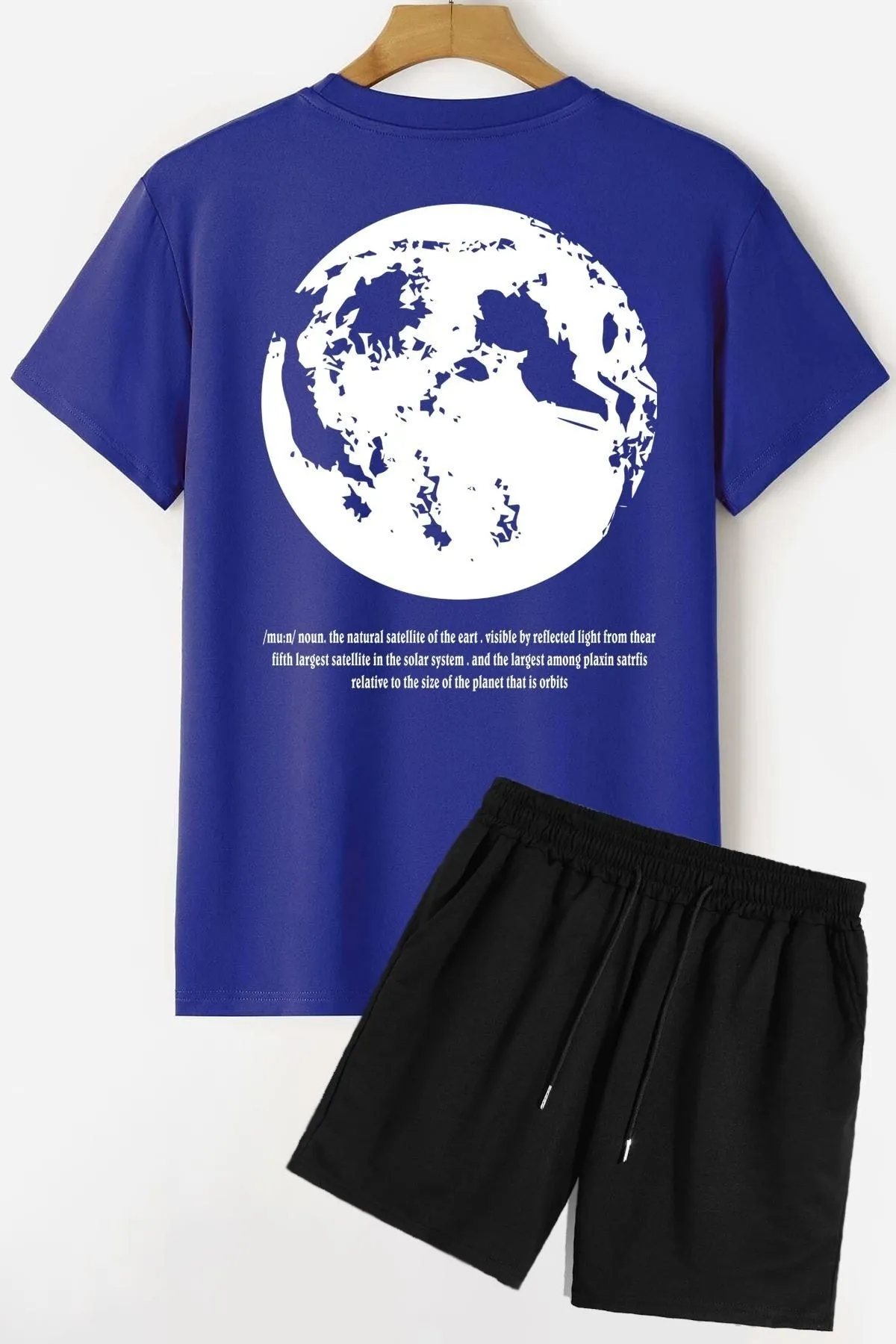 trendypassion  Shorts-T-Shirt-Trainingsanzug-Set mit Universum-Thema